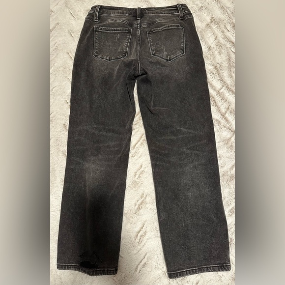 Flying Monkey Black High Rise Straight Leg Ripped Distressed Jeans - Picture 10 of 15